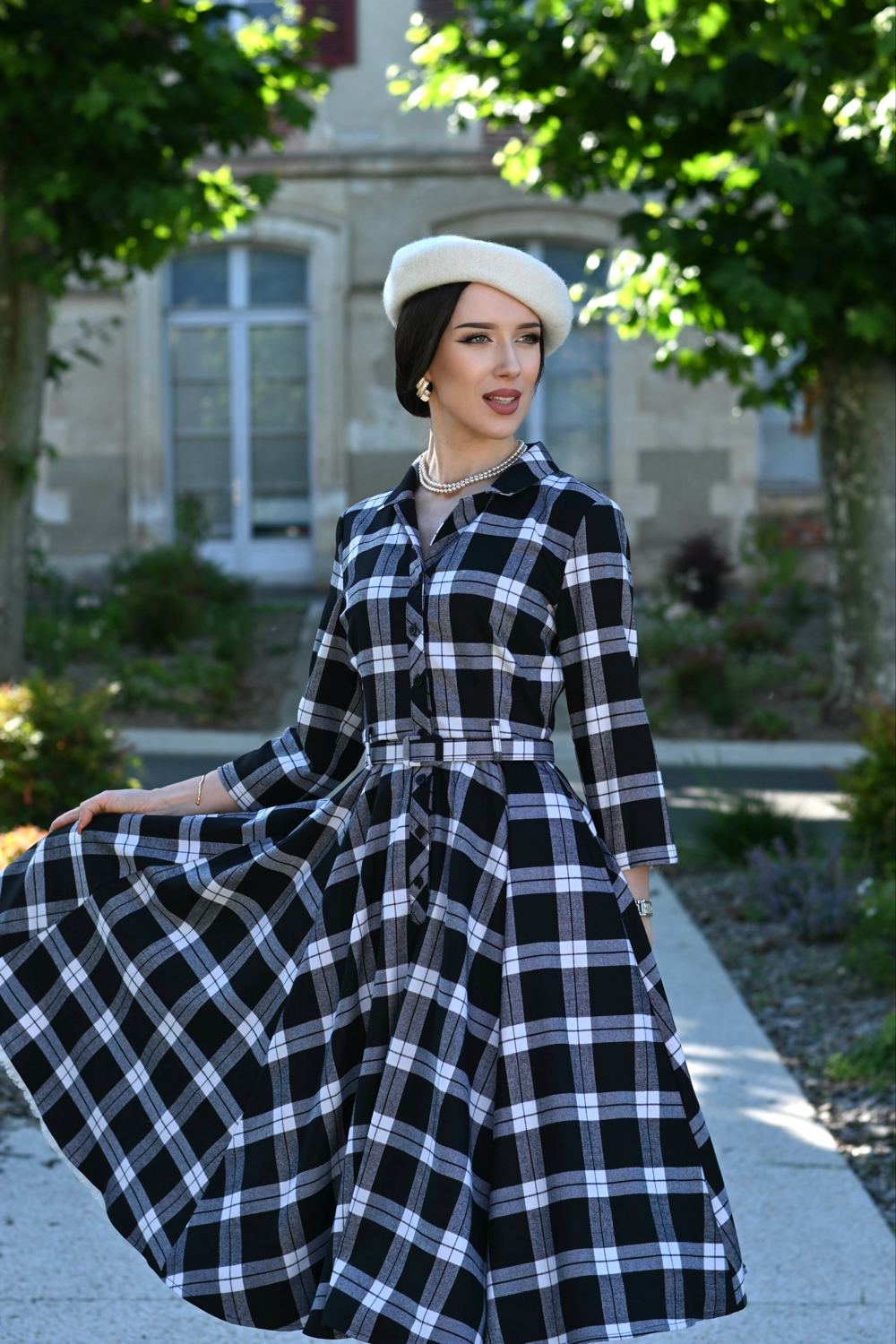 Lacey Tartan Swing Dress